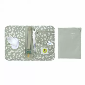 Lässig Green Label mähkimiskott, Leo, 18 x 2,5 x 25,5 cm, vetthülgava mähkimisalusega, ringlussevõetud polüester, Light Khaki