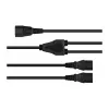 Kabelmeister Y-toitejaoturkaabel C14 - 2x C13, 0,2 m, must