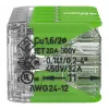 WAGO 221-430 COMPACT 2-juhiline ühendusklemm, 0,2-4 mm², 15 tk, Green Range