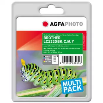 AGFAPHOTO APB1220SETD Ühilduv tindikassettide multipakk 4-pakk Must Kollane Tsüaan Magenta Suure saagikusega XL