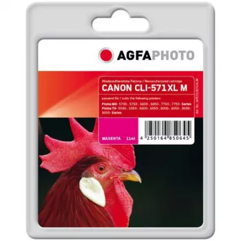 AgfaPhoto 11 ml Magenta ühilduv tindikassett (asendab Canon CLI-571MXL)