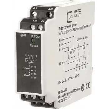 METZ CONNECT PFD2-E12 Toitefiltri jaotuseade, 400 V, 6 A, DIN-latt, must/valge