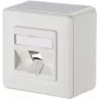 METZ CONNECT BTR 130B10D10002-E 1-pordiline pinnale paigaldatav võrgupistikupesa karp, tühi, puhasvalge, 85x85x43mm
