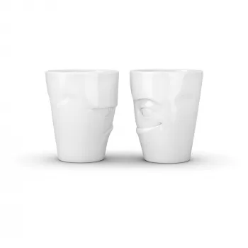 FIFTYEIGHT PRODUCTS 350ml Kruus - Grumpy & Mischievous Valge