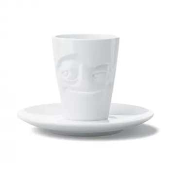 FIFTYEIGHT PRODUCTS Espresso Mug with Handle 80ml - Mischievous White