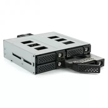 FANTEC MR-SA1242-12G SAS 12G & SATA 6G 1x5.25 tolli 4x2.5 tolli SSD/HDD jaoks, must (2521)