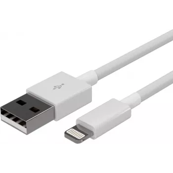 SHIVERPEAKS Flexline USB laadimis- ja sünkroonimiskaabel, USB-A – 8-pin (Lightning), 2,0 m, valge