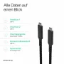 Flexline USB-C to USB-C kaabel, USB 3.2 Gen 2, 100W PD, punutud nailon, 1m (FL31-75004)