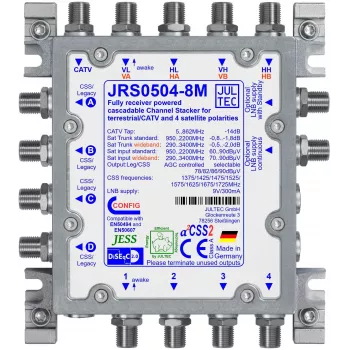 JULTEC JRS0504-8M Unicable II ühe kaabli konverter 4 SAT-sisendiga 8 kasutajaribaga