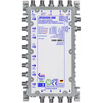 JULTEC JRS0508-8M Unicable II / JESS Multiswitch, 5 sisendit, 8 väljundit, 64 kasutajariba