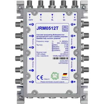 JULTEC JRM0512T Multiswitch 12 väljundit 4 SAT-sisendit