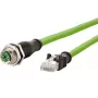 METZ CONNECT Cat6a M12 to RJ45 võrgukaabel 1m Roheline S/FTP Halogeenivaba
