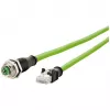 METZ CONNECT Network Cable - 5m Cat6a S/FTP M12 to RJ-45 Green