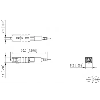 METZ CONNECT 1509QAEA0010-E SC OS2 Single-mode Green Field Assembly Connector 10 Pieces