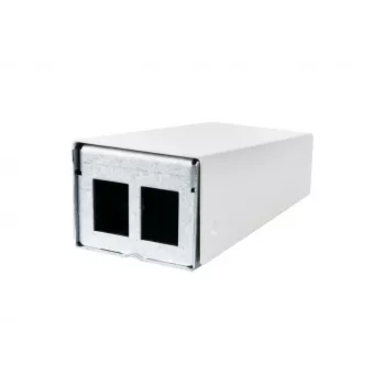 METZ CONNECT 130861-0202KE Fiiberoptiline seinapistikupesa LC-Dupleks OM4 2-pordiline valge