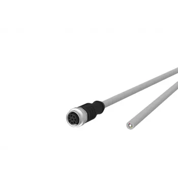 METZ CONNECT 142MKA20050 Sensor/Actuator Cable, M12 Female to Unterminated, 5m, Grey, PVC