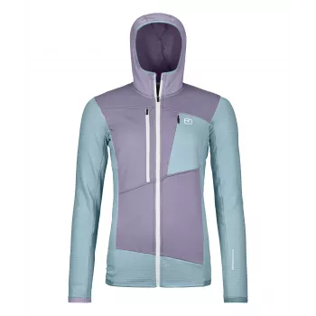 Naiste fliiskapuuts Ortovox Fleece Grid - glacier grey