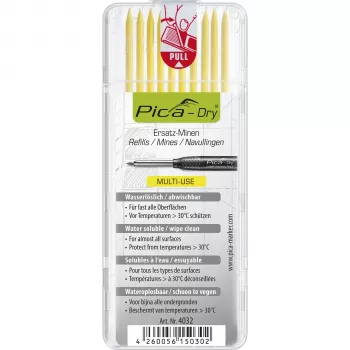 PICA-MARKER Pica DRY Refills Yellow - 10 juhti, 2,8 mm, vees lahustuv