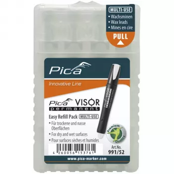 Pica VISOR Püsivad asendustäidised Valge (10-pakk)