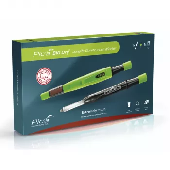 Pica BIG-Dry Promo Pack mehaaniline ehitusmarker, segavärvid, 2x5mm südamik, 2B kõvadus, täidetav
