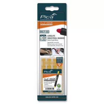 Pica VISOR Permanent Replacement Refills Yellow (10 Pack) - SB