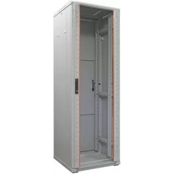 IT-BUDGET 19-tolline võrgukapp SRK - 38U - 600x600 mm - karastatud klaasist uks - eelmonteeritud - helehall (RAL 7035)