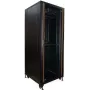 IT-BUDGET 19 inch võrgukapp SRK - 42U - 800x800 mm - Nähtav/täislehtterasest uks - Kaablikanalid - Kokkupandud - Must (99ITB19SRK4288GSNM)