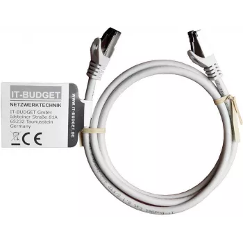IT-BUDGET Full Copper Premium Patch Cable - Flex AWG 26 - Cat.8.1 - 2000 MHz - Halogen-Free - PoE+ - 40 GBit - Grey - 1.5 m (90ITBFLEX81PK15G)