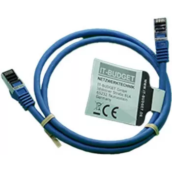IT-BUDGET Full Copper Premium Patch Cable - Flex AWG 26 - Cat.8.1 - 2000 MHz - Halogen-Free - PoE+ - 40 Gbit - Blue - 1.5 m