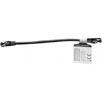 IT-BUDGET Full Copper Premium Patch Cable - Flex AWG 26 - Cat.8.1 - 2000 MHz - Halogen-Free - PoE+ - 40 Gbit - Black - 0.25 m