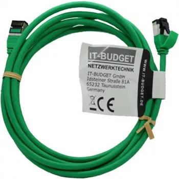 IT-BUDGET Full Copper Premium Patch Cable - Slim AWG 28 - Cat.8.1 - 2000 MHz - Halogen-Free - PoE+ - 40 Gbit - Green - 3 m (90ITBSLIM81PK3GR)