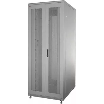 IT-BUDGET 19-tolline võrgukapp SRK - 38U - 800x1000 mm - Perforeeritud topeltuksed ees ja taga - Kaablikanalid - Eelmonteeritud - Helehall (RAL 7035)