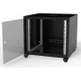 IT-BUDGET 19-tolline võrgukapp SJB - 10U - 600x600 mm - Klaasuks - Tagapaneel - Must (W-3987-01-01-161-BBL)