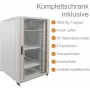 IT-BUDGET 19 inch võrgukapp SRK - Täiskomplekt - 27U - 800x800 mm - Klaas-/täisplekkustega - 4 aktiivset ventilaatorit - PDU - riiulid - isekoostatav - helehall (90ITB19SRK2788GG)