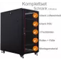 IT-BUDGET 19-tolline võrgukapp SRK - komplekt - 27 HE - LxS 800x800 mm - klaas/täisteras uks - 4 aktiivset ventilaatorit - PDU - riiulid - eelmonteeritud - must (99ITB19SRK2788GSM)