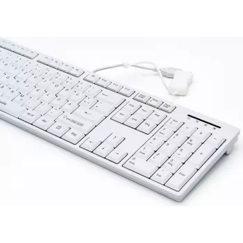 GETT CleanType Easy Basic TKL-105-GCQ-IP68-KGEH-WHITE-USB-CH hügieenklaviatuur, valge, Šveitsi paigutus, juhtmega, IP68, nõudepesumasinas pestav