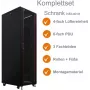 IT-BUDGET 19-tolline võrgukapp SRK - Täiskomplekt - 42U - 600x800 mm - Klaas/Terasuks - 4 aktiivset ventilaatorit - PDU - Riiulid - Flatpack - Must (90ITB19SRK4268GS)