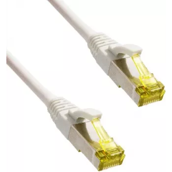 IT-BUDGET Full Copper Premium Patch Cable - Super Flex TPE - Cat.6A - Cat.7 toorikuga - 600 MHz - Halogeenivaba - PoE+ - 10GBit - Valge - 0,50 m