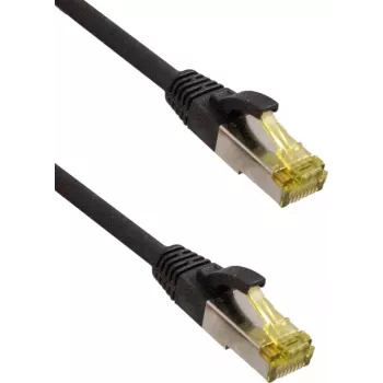 IT-BUDGET Full Copper Premium Patch Cable - Super Flex TPE - Cat.6A - Cat.7 toorikuga - 600 MHz - Halogeenivaba - PoE+ - 10 GBit - Must - 1,5 m