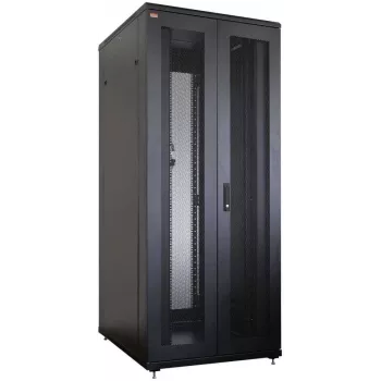 IT-BUDGET 19-tolline võrgukapp SRK - 42U - 800x800 mm - Perforeeritud kahekordsed uksed ees ja taga - Kaablikanalid - Lamepakend - Must (RAL 9005)