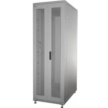 IT-BUDGET 19-tolline võrgukapp SRK - 42U - 600x600 mm - Perforeeritud topeltuksed ees ja taga - Flatpack - Helehall (RAL 7035) (90ITB19SRK4266DTGN)