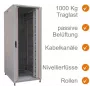 IT-BUDGET 19-tolline võrgukapp SRK - 42U - LxS 800x800 mm - Läbipaistev/terasuks - Kaablikanalid - Lamepakend - Helehall (90ITB19SRK4288GGN)