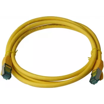 IT-BUDGET Full Copper Premium Patch Cable Cat.6A 500 MHz Halogen-Free PoE+ AWG 26/7 Yellow 0.50 m