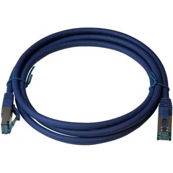 IT-BUDGET Full Copper Premium Patch Cable Cat.6A 500 MHz Halogen-Free PoE+ AWG 26/7 Blue 15 m