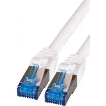 IT-BUDGET Full Copper Premium Patch Cable - Super Flex TPE - Cat.6A - 500MHz - LSZH - PoE+ - AWG 27 - White - 0.15 m