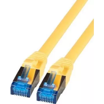 IT-BUDGET Full Copper Premium Patch Cable - Super Flex TPE - Cat.6A - 500MHz - LSZH - PoE+ - AWG 27 - Yellow - 0.25 m