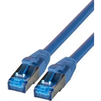 IT-BUDGET Full Copper Premium Patch Cable - Super Flex TPE - Cat.6A - 500MHz - LSZH - PoE+ - AWG 27 - Blue - 3 m