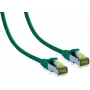 IT-BUDGET Full Copper Premium Patch Cable - Cat.6A with Cat.7 Raw Cable - 600 MHz - Halogen-Free - PoE+ - 10GBit - Green - 1.5 m