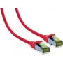 IT-BUDGET Full Copper Premium Patch Cable - Cat.6A with Cat.7 Raw Cable - 600 MHz - Halogen-Free - PoE+ - 10Gbit - Red - 25 m