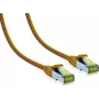 IT-BUDGET Premium Patch Cable Cat.6A with Cat.7 Raw Cable - 600 MHz - Halogen-Free - PoE+ - 10GBit - Yellow - 25 m